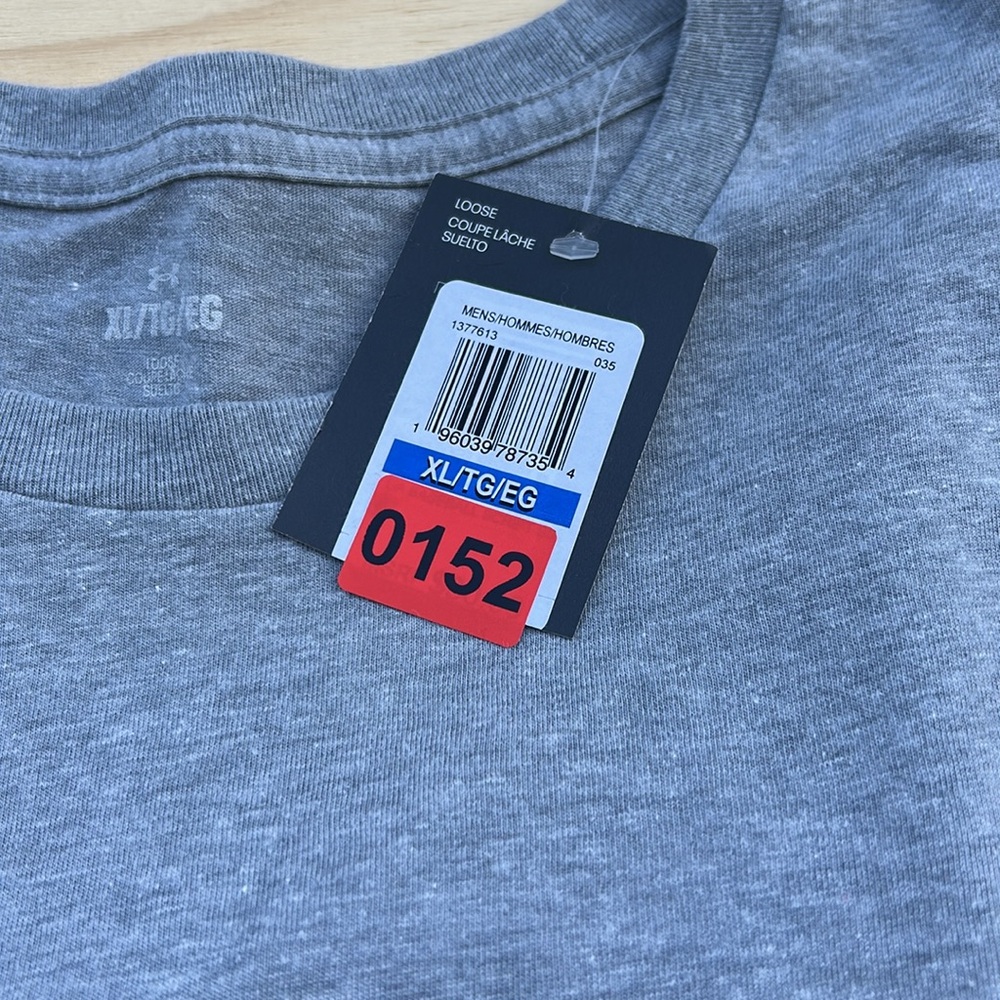 Under Armour Mens Baseball Script Graphic T-Shirt Grey 1377613 XL - Picture 6 of 6